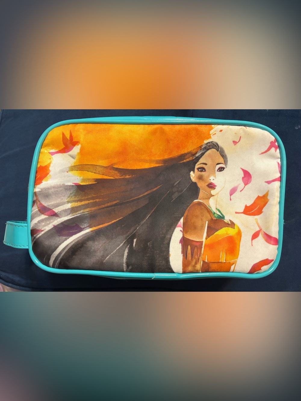 Used Disney Dare To Dream Pocahontas Cosmetic Bag from London Soho New York